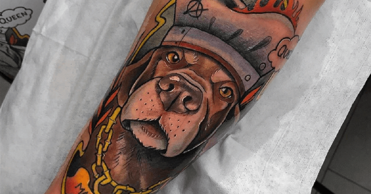 tattoo con cane cuoco