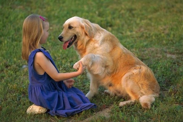 cane e bambina