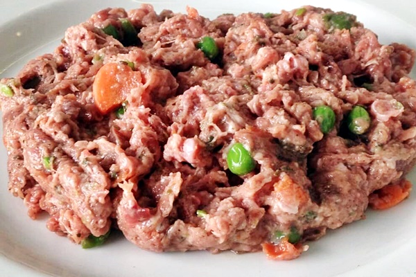 tartare di carne cruda per il cane