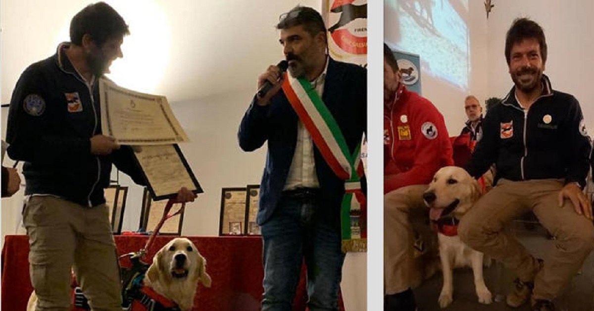 Firenze, cane premiato per le sue numerose imprese