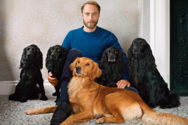 James Middleton con i suoi cani