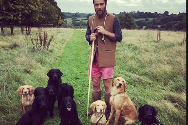 James Middleton con i suoi cani