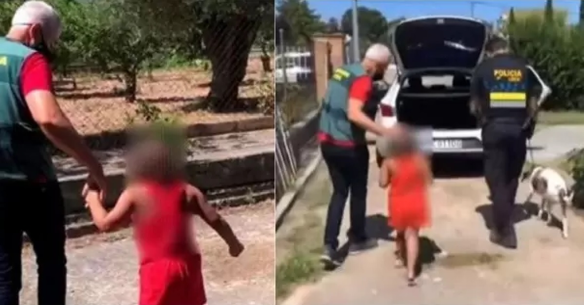 Abbandonano la bambina in lacrime insieme al suo cucciolo (VIDEO)