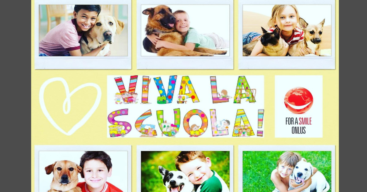 I cani entrano nelle scuole grazie a “For a Smile Onlus” e i bambini sono più felici