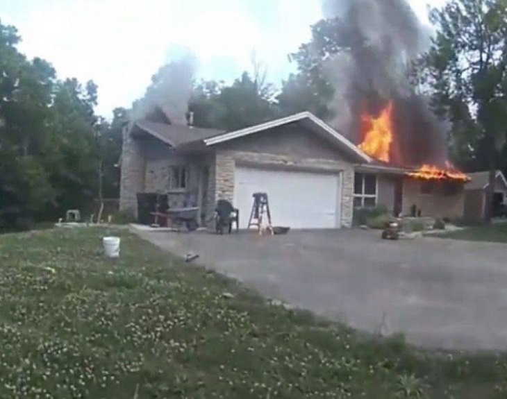 diesel cane incendio domestico