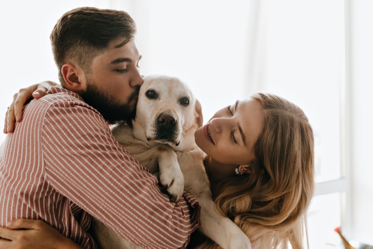 famiglia con cane