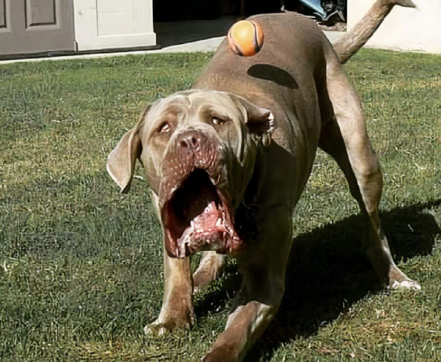 cane gioca con palla
