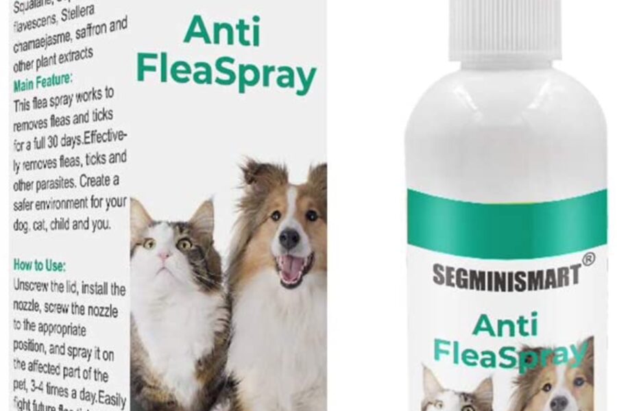 spray repellente contro pulci e zecche nel cane