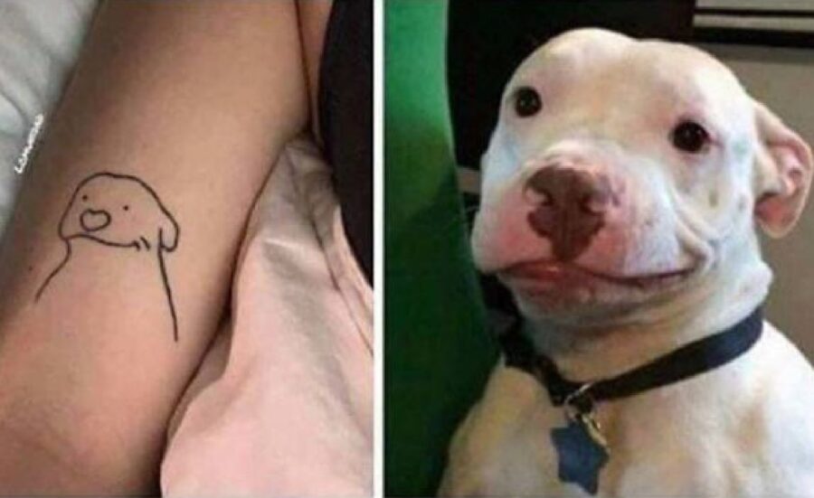 cane tatuaggio volto