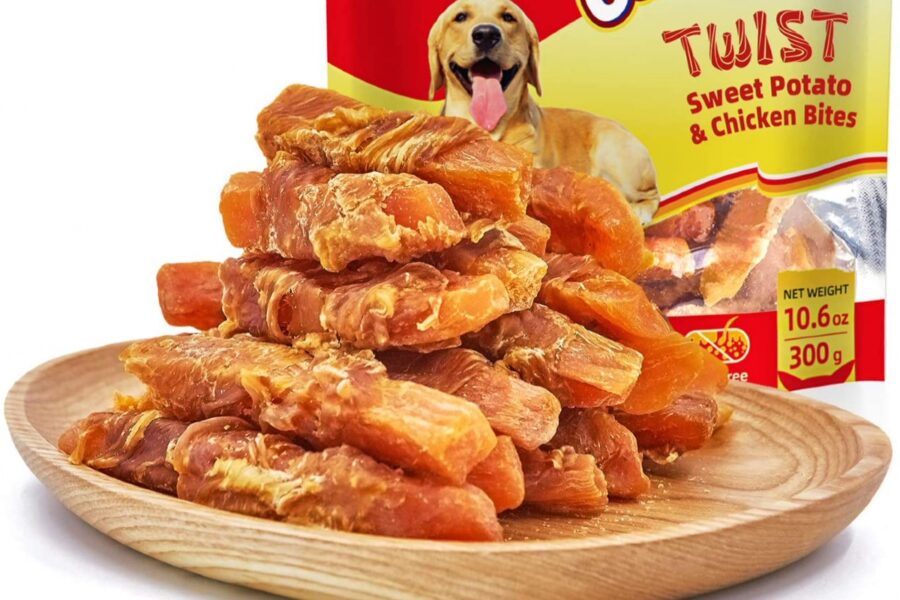 snack con patate per il cane