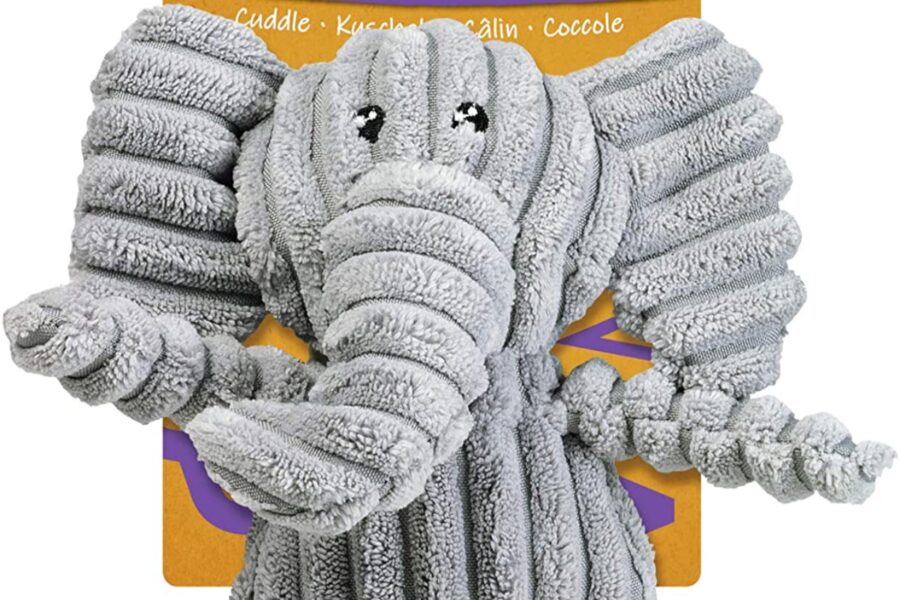 elefante di peluche per cani