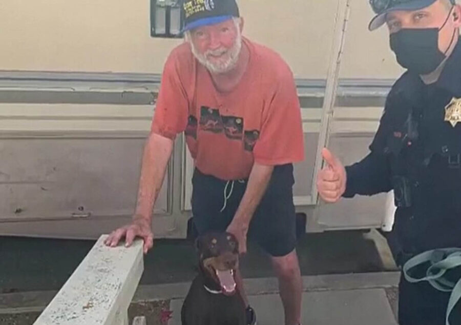 polizia riconsegna cane smarrito