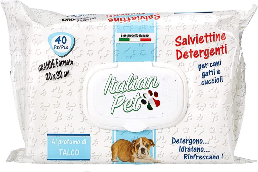 confezione di salviette per cuccioli di cane