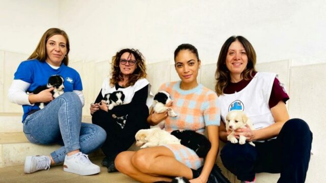 Elodie, la famosa cantante italiana, ha cambiato la vita di 8 cuccioli