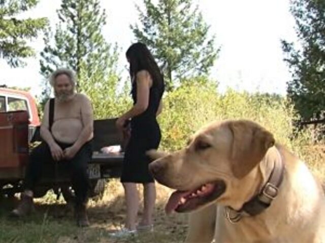 Leia, la cagnolona che ha salvato il suo umano da morte certa