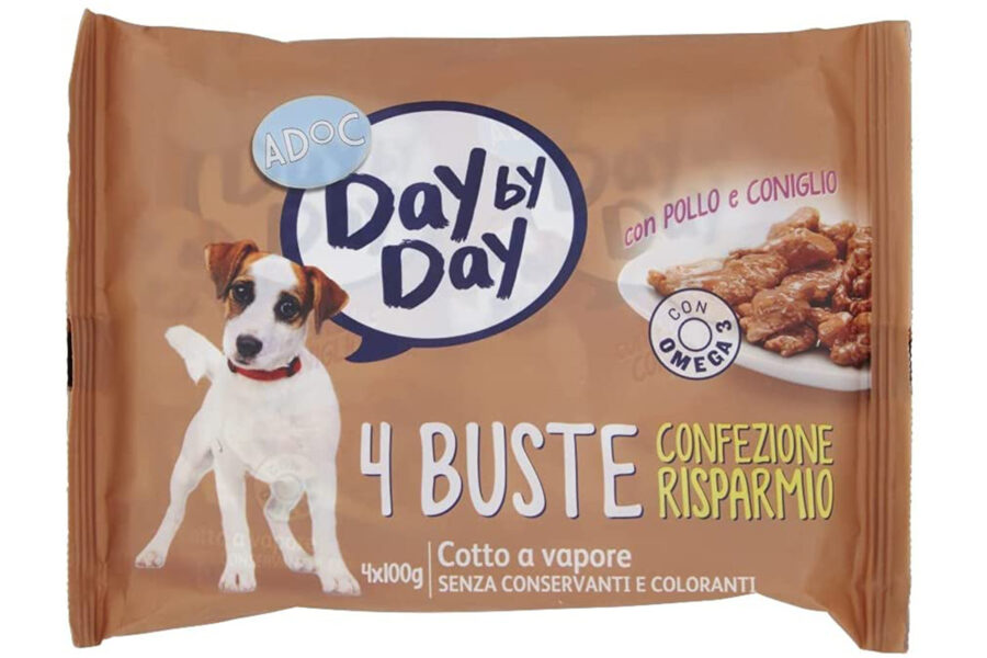 bustine di cibo per cani