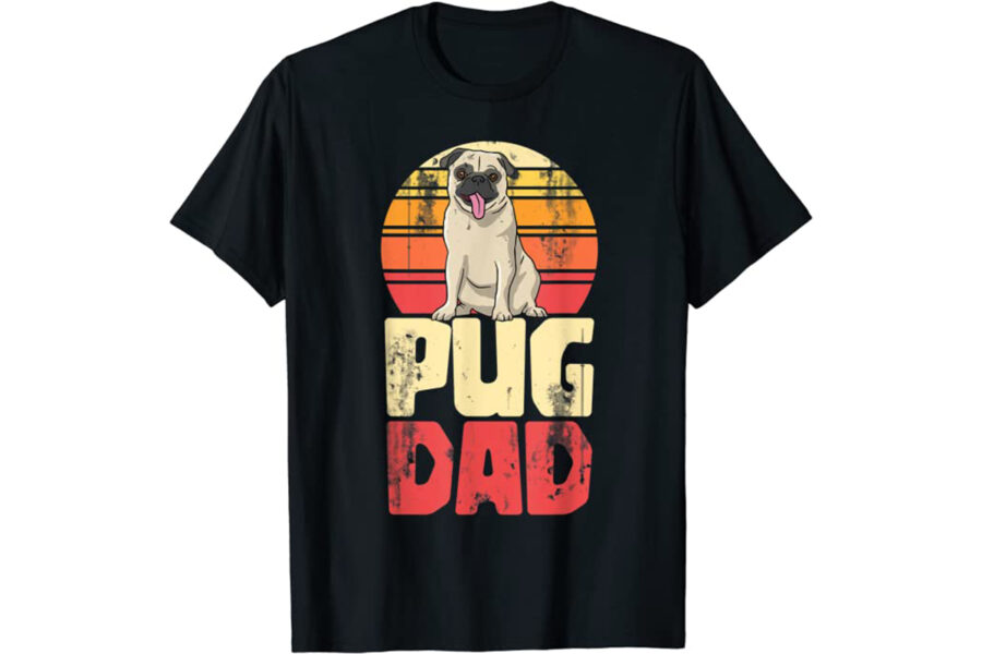 maglietta con cane carlino