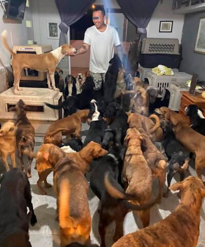 Ricardo, l’uomo che durante l’uragano, ha ospitato in casa 300 animali