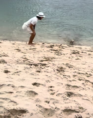 Cagnolino va in spiaggia per la prima volta e la sua reazione è incredibile (VIDEO)