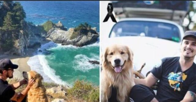 Avevano sempre viaggiato insieme, ma la cagnolina non è riuscita ad accompagnarlo nell’ultima avventura
