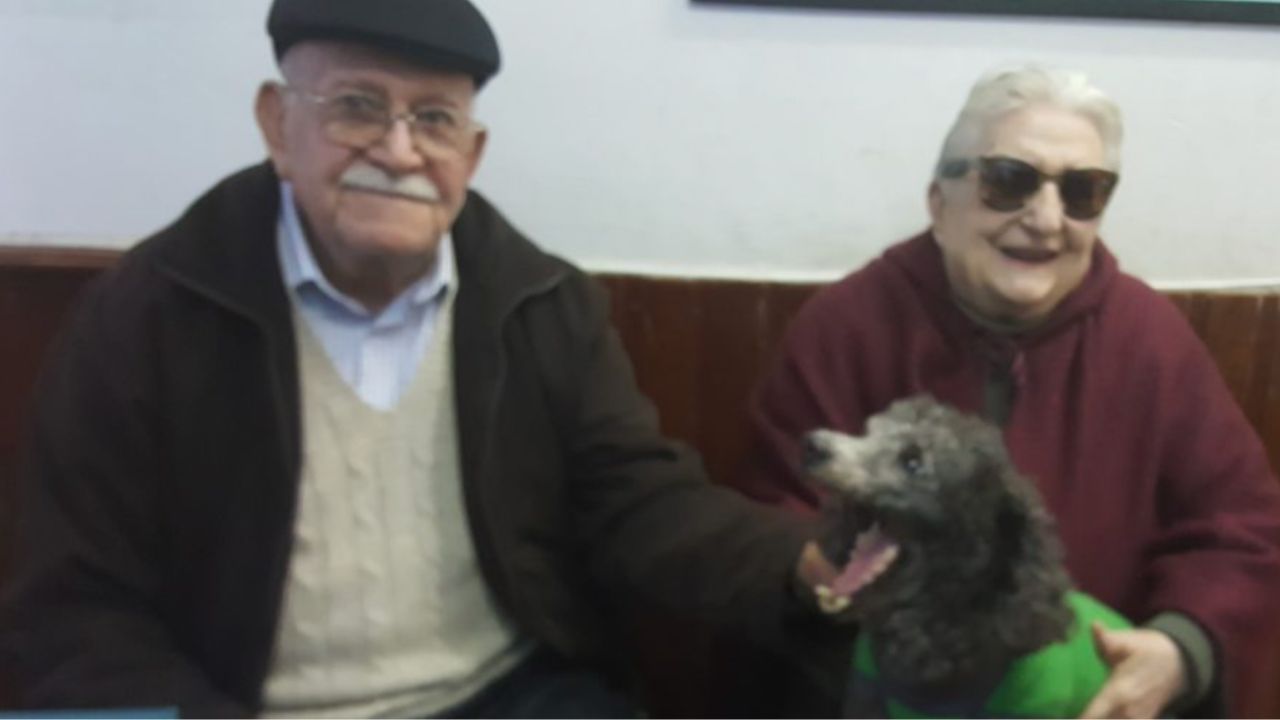 un ragazzo ruba il cane a degli anziani
