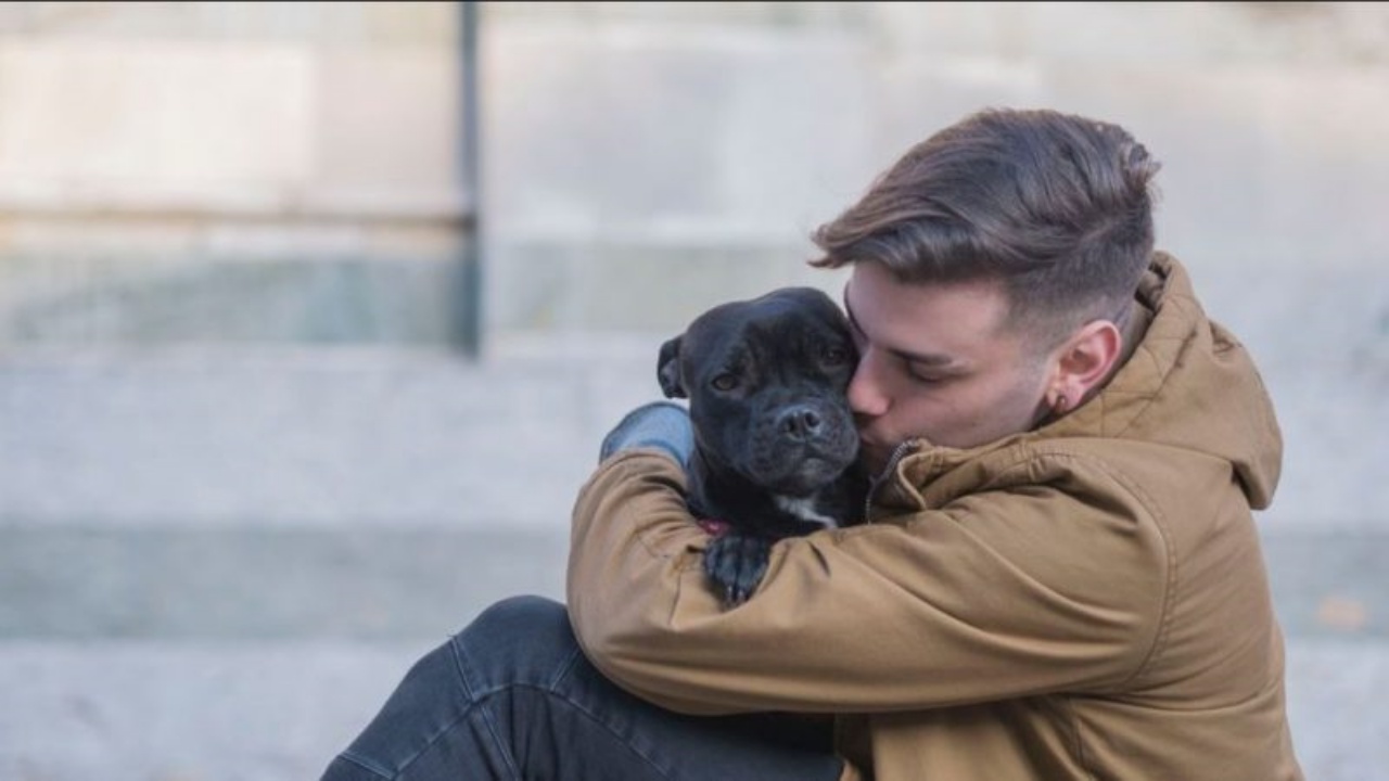 Ragazzo con il suo cane