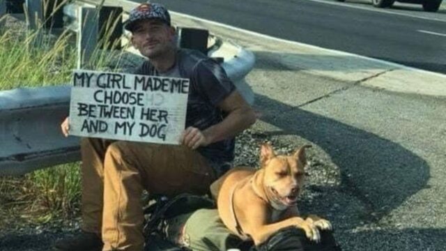 Gli hanno detto di fare una scelta riguardo al cane, ma quello che quest’uomo ha deciso ha lasciato tutti di stucco