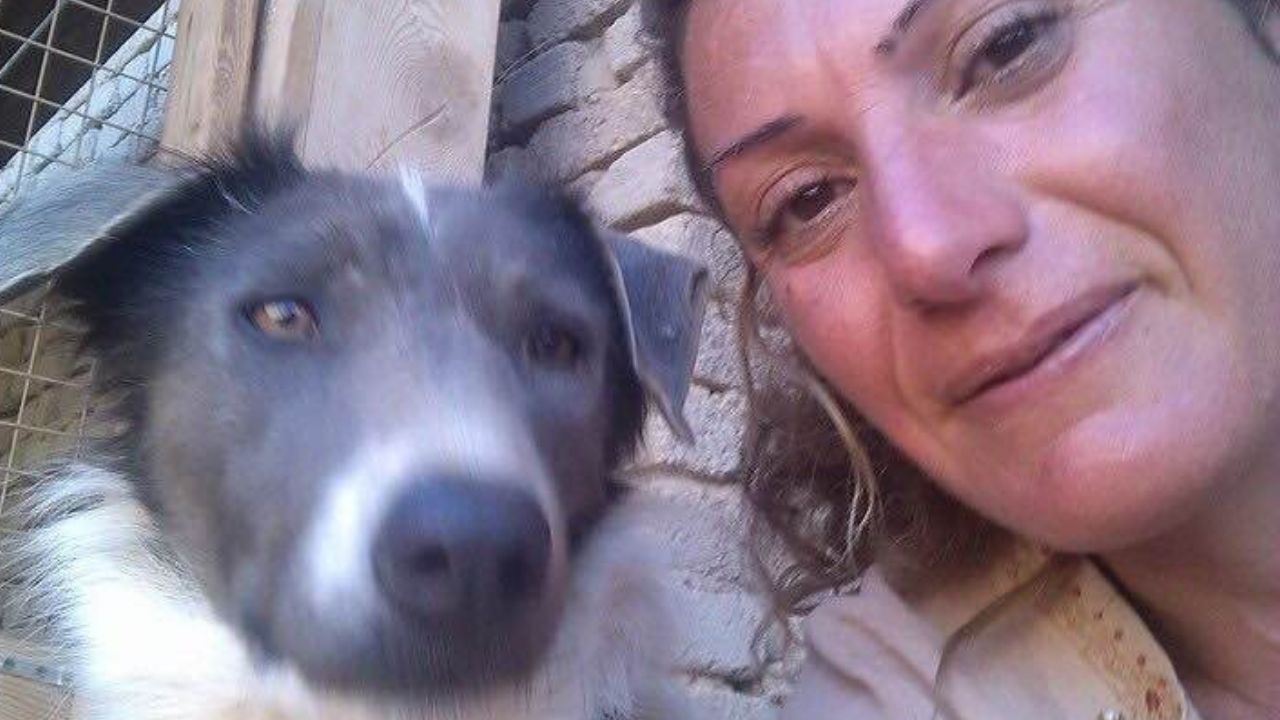 Selfie Manuela Galli e cane