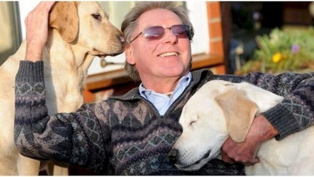 Il cane da sempre fedele è diventato cieco. E il suo padrone ha deciso di fare una cosa per lui