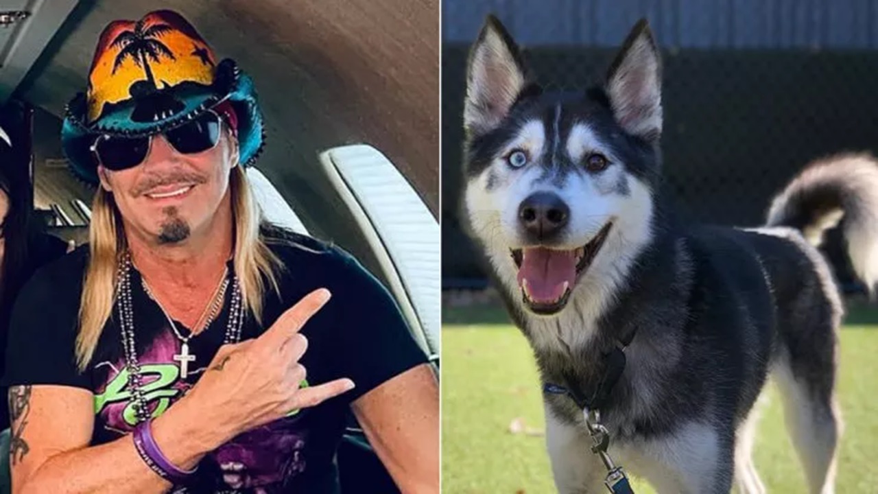 Bret Michaels con il cane