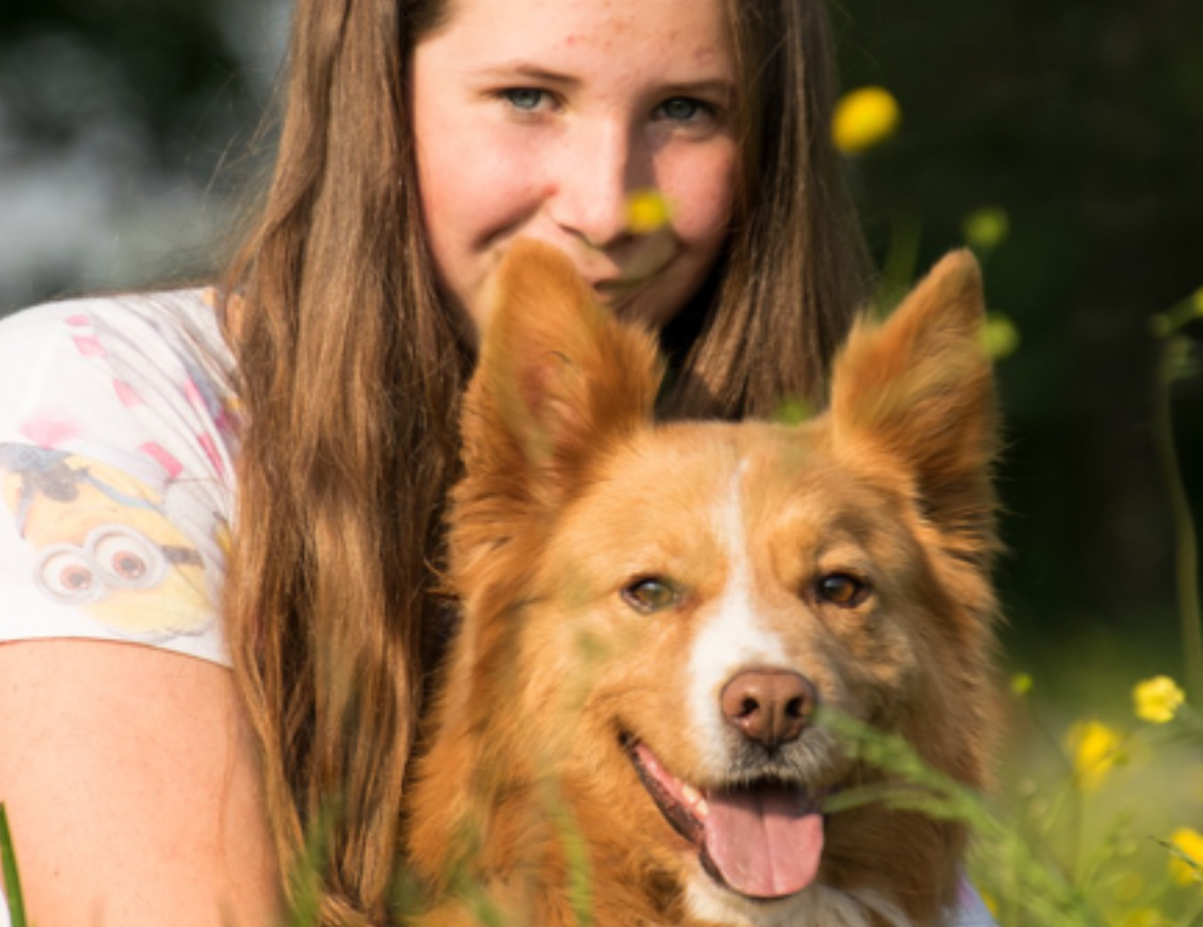 Cane e donna insieme