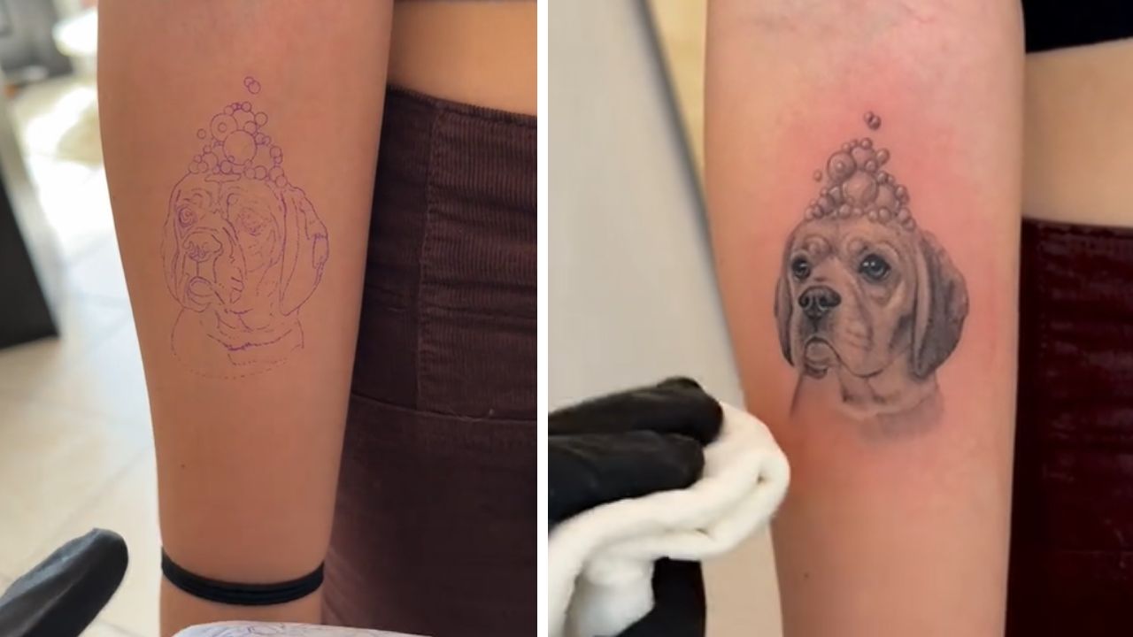 tatuaggio prima e dopo