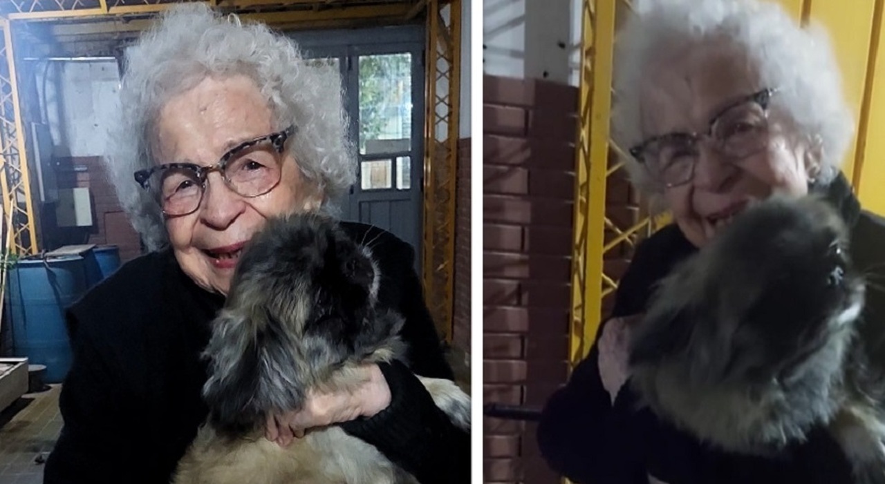 Donna anziana con il suo cane