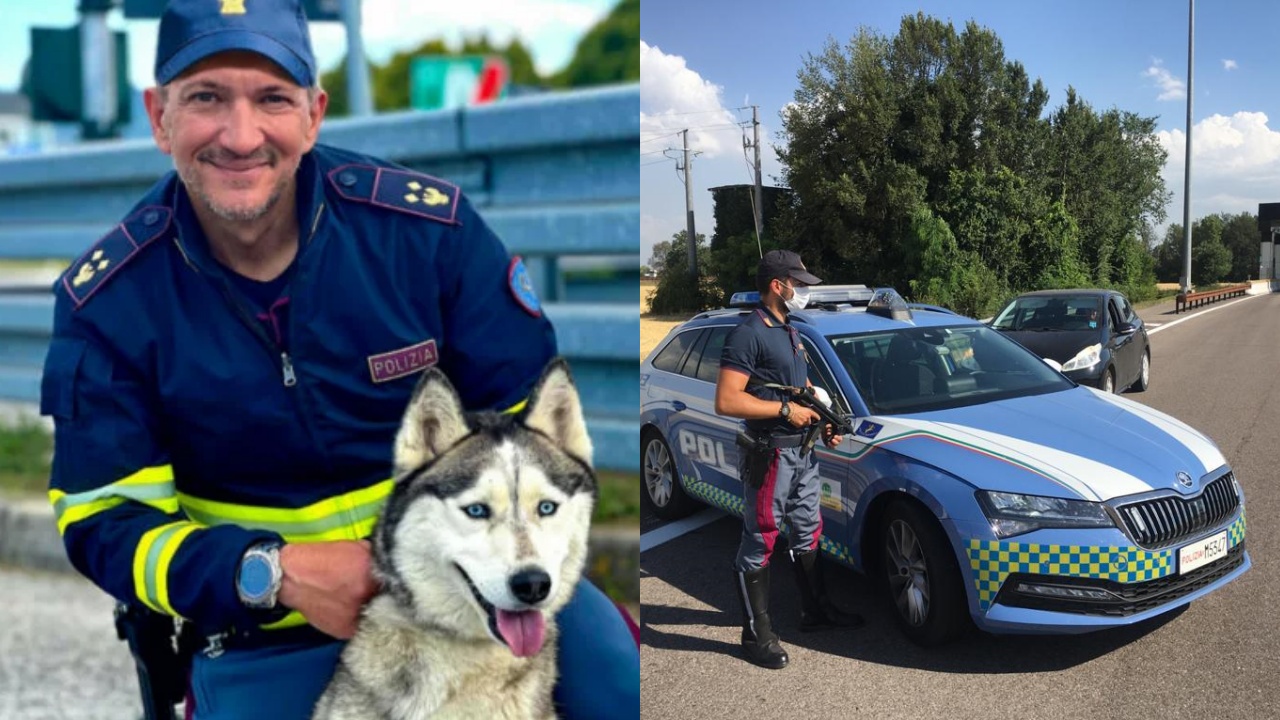 polizia salva Husky