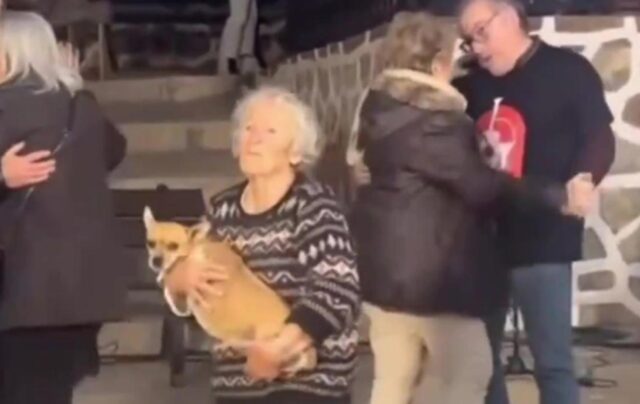 Va a ballare con il suo cane: anziana signora ruba la scena a tutti quanti