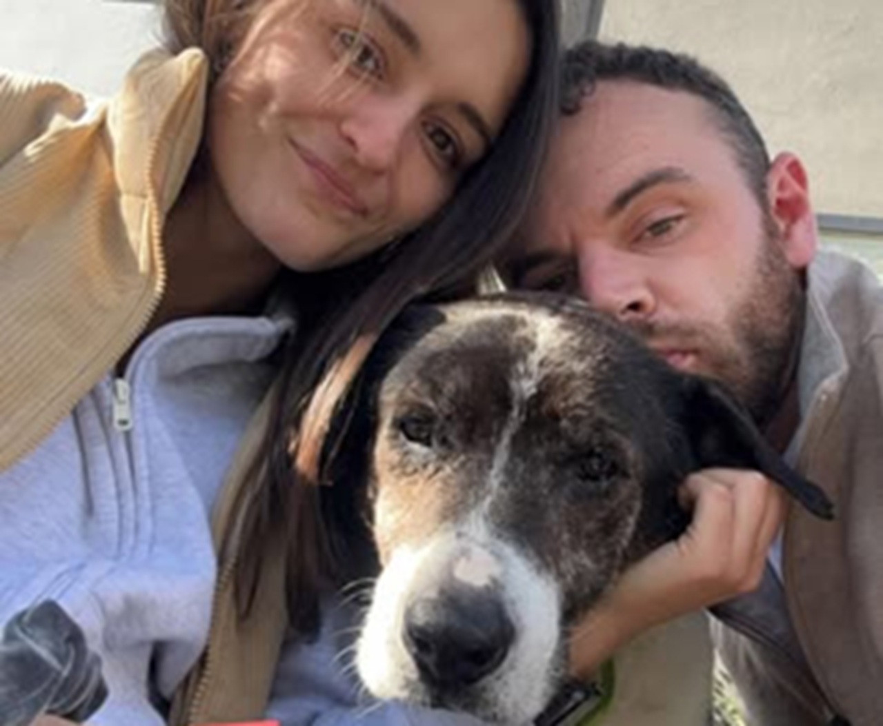 Cane sordo con i nuovi proprietari